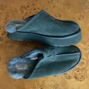 UGG Discoquette Genuine Shearling Slide Slippers Forest Night  9